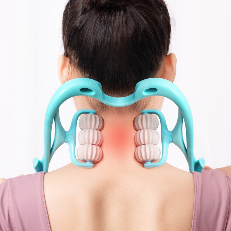 Ultimate 6-Wheel Manual Neck Massager for Deep Relief