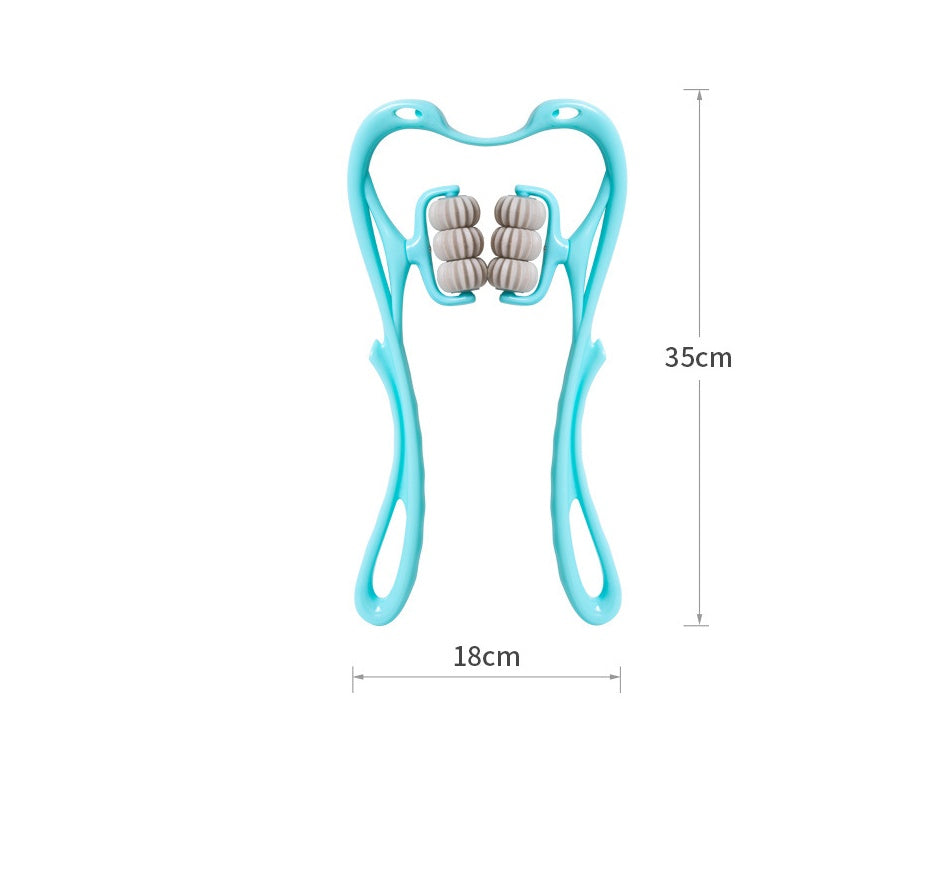 Ultimate 6-Wheel Manual Neck Massager for Deep Relief