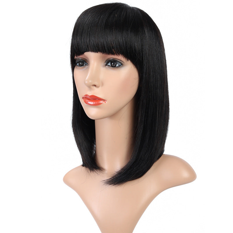 European and American Style Bob Wig with Bangs