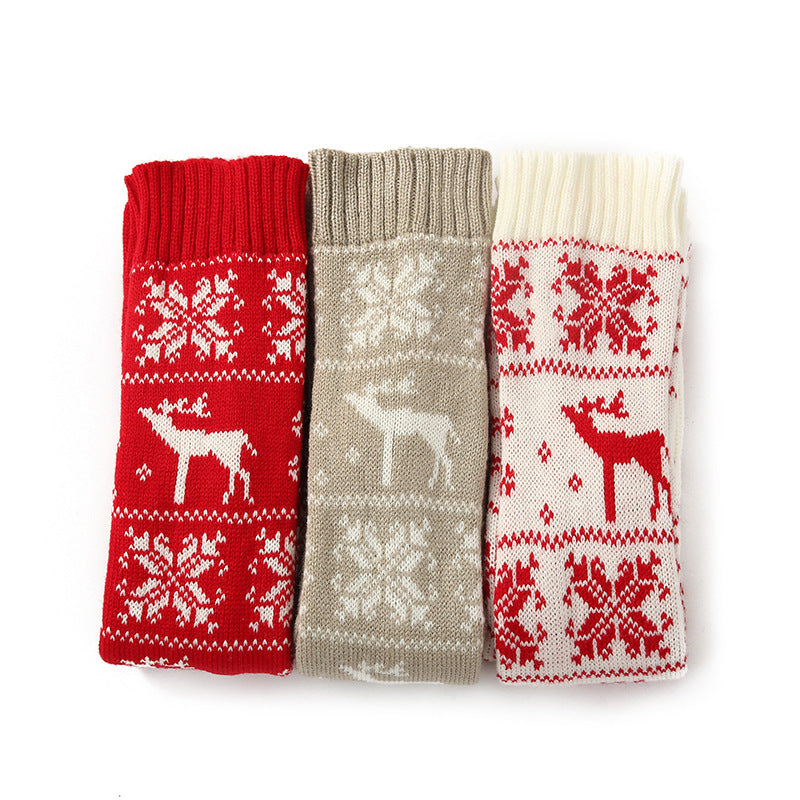 Christmas Deer Thigh-High Socks