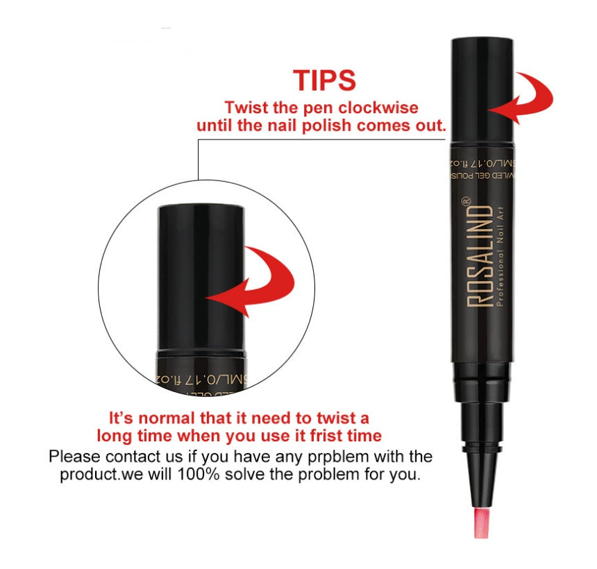 5ml Solid Color Nail Art Pen: Precision Nail Glue for Stunning Manicures