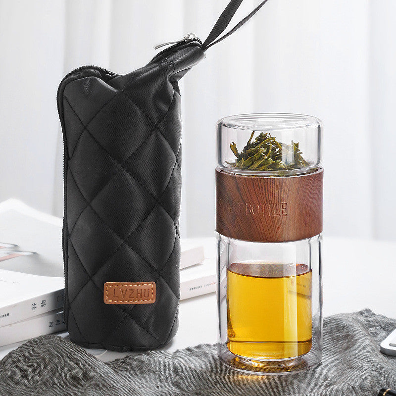 Portable Tea Water Bottle: Travel-Friendly Drinkware with Cold and Heat Resistance