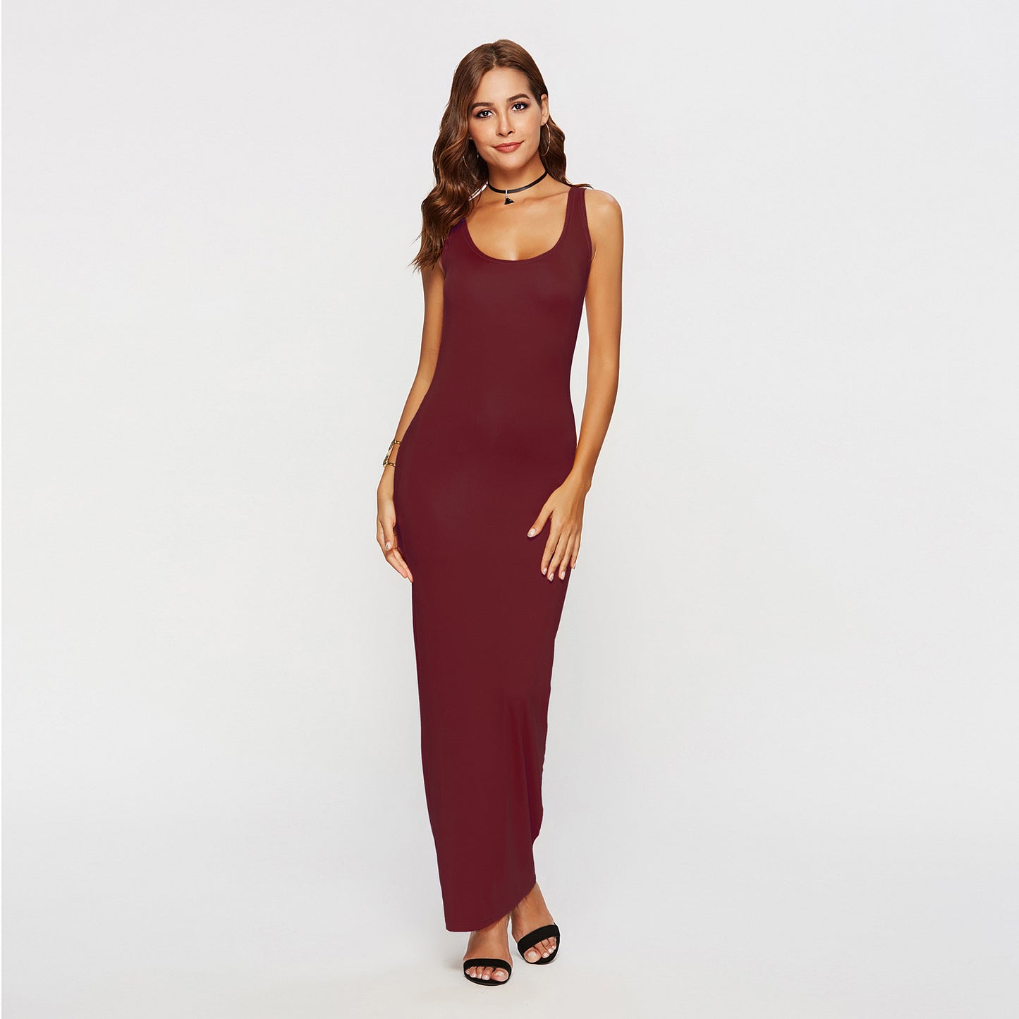 Elegant Sleeveless Bodycon Maxi Dress - Versatile and Chic