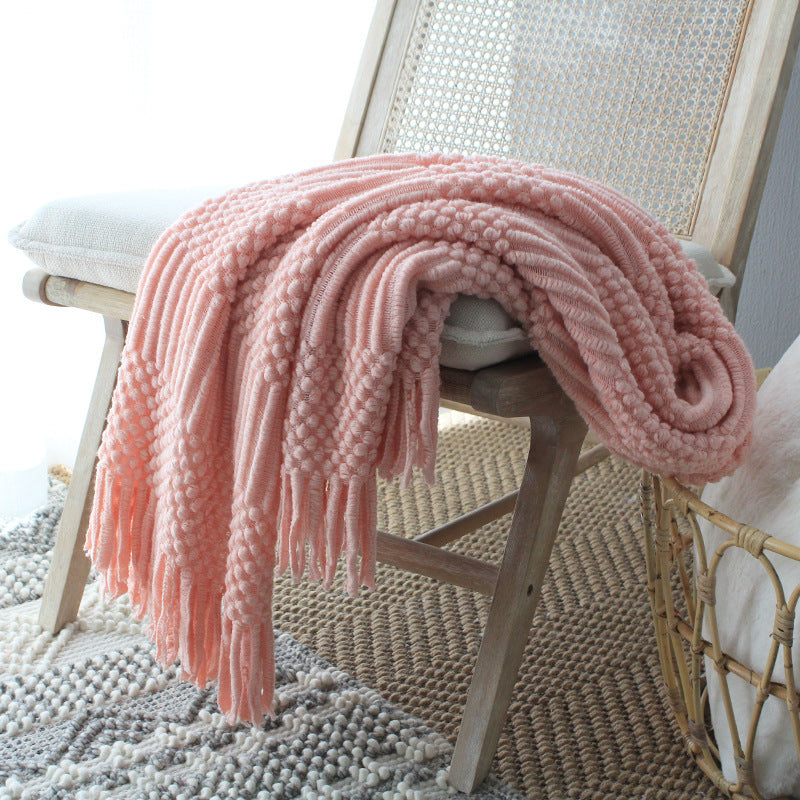 Nordic Knitted Blanket | Woolen Blanket Blanket