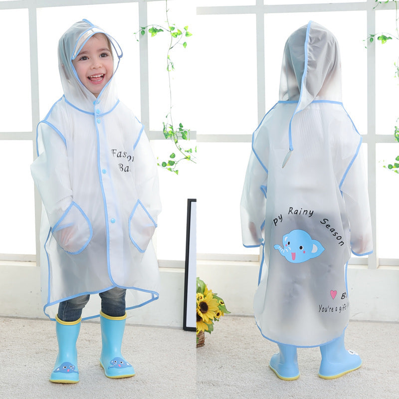 Poncho Kid Student Raincoat: Durable EVA Walking Poncho for Children