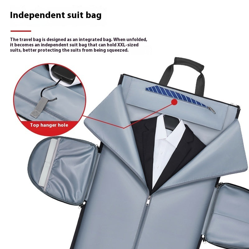 Men’s High-Quality Waterproof Suit Bag with Shoe Compartment and Dry/Wet Separation