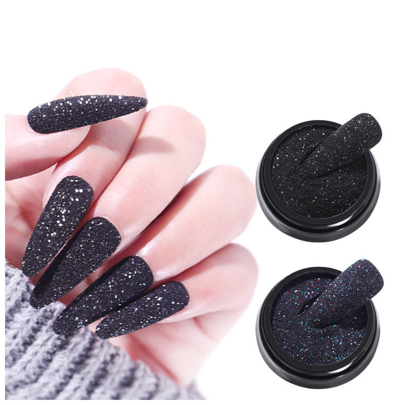 Starlight Black Gauze Sugar Powder: Luxurious Nail Art Accessories for Stunning Manicures