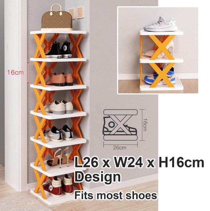 6 Tier Shoe Stackable Storage Rack Organizer_3