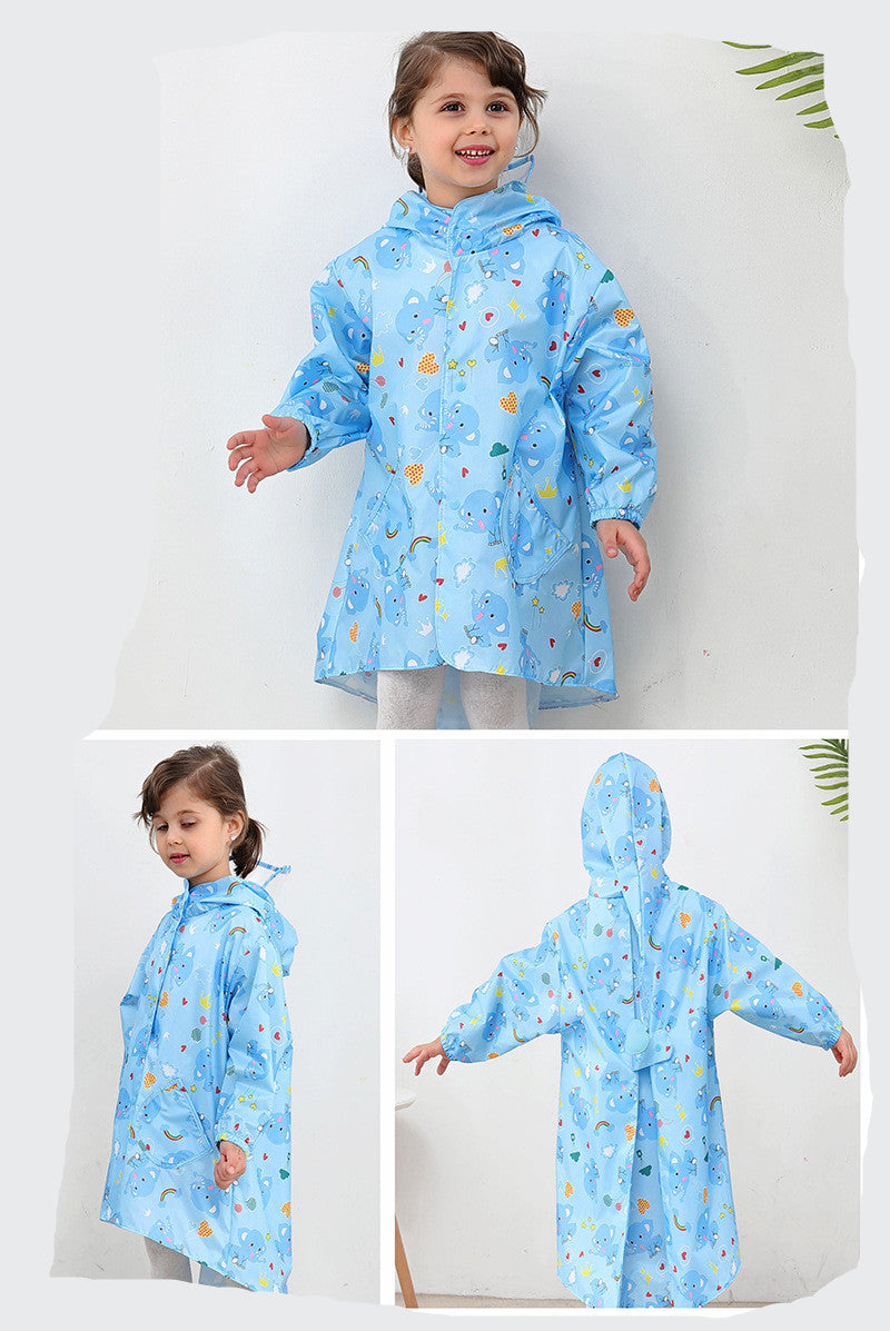 Poncho Kid Student Raincoat: Durable EVA Walking Poncho for Children