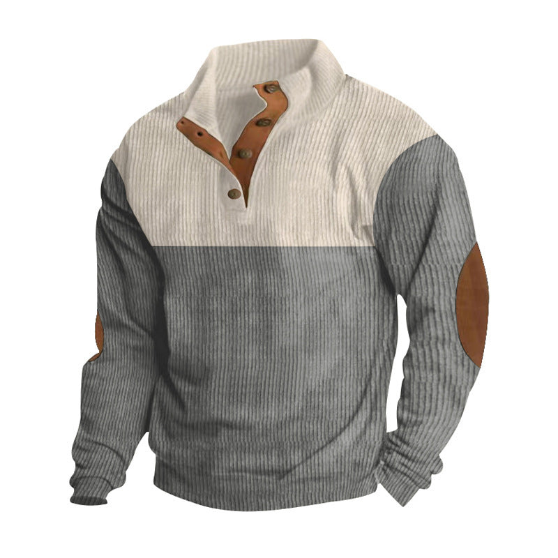 Men’s Stand-Up Collar Casual Sports Pullover - Spring and Autumn Collection