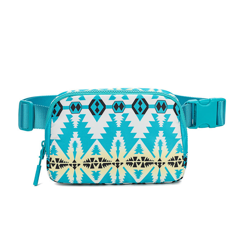 Bohemian Print Waist Bag with Adjustable Shoulder Strap - Perfect for Casual and Outdoor Activities