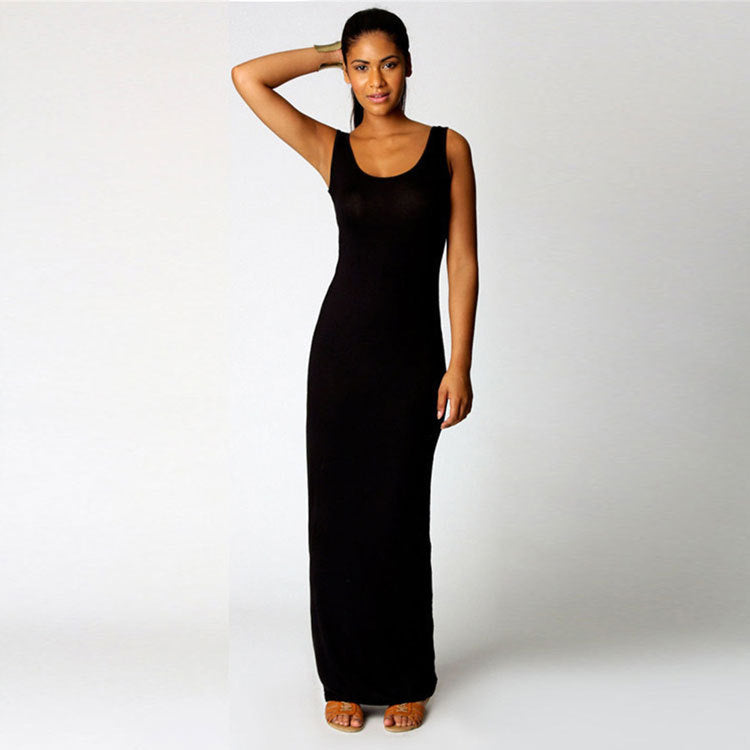 Elegant Sleeveless Bodycon Maxi Dress - Versatile and Chic