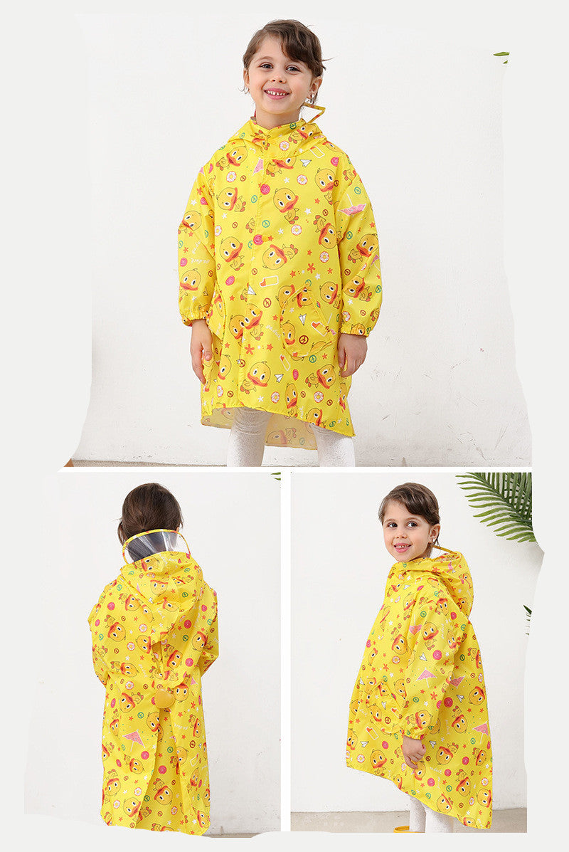 Poncho Kid Student Raincoat: Durable EVA Walking Poncho for Children