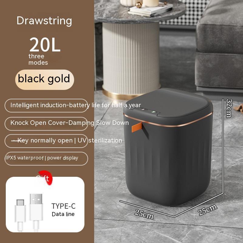 Smart Automatic Trash Can with Lid - Touchless Sensor, UV Sterilization & Deodorization for Home, Office, Car