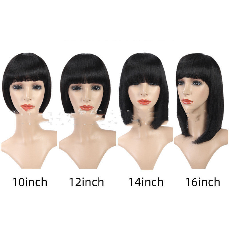 European and American Style Bob Wig with Bangs