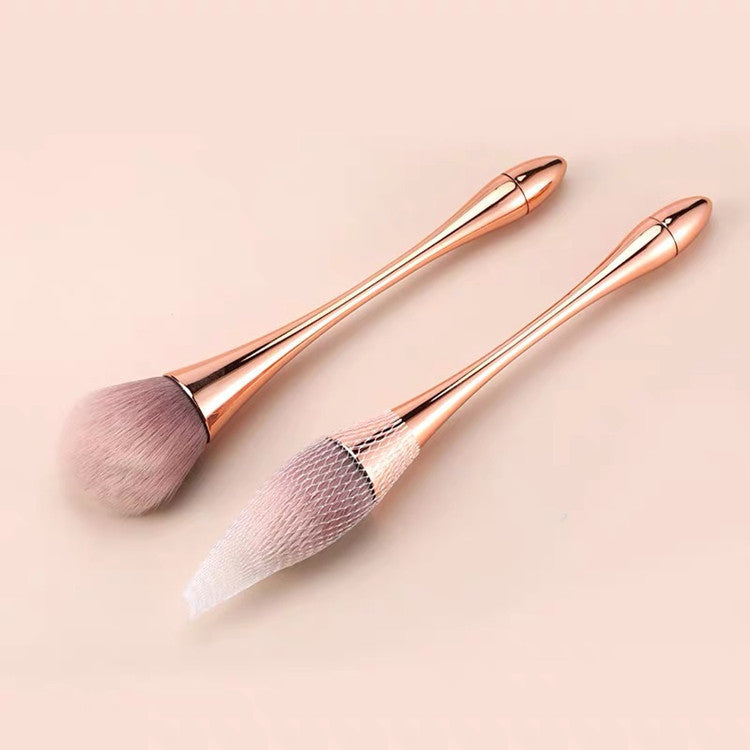 Rose Gold Multifunctional Makeup Brush: Premium Net Red Dust Brush with Selected Fiber Wool