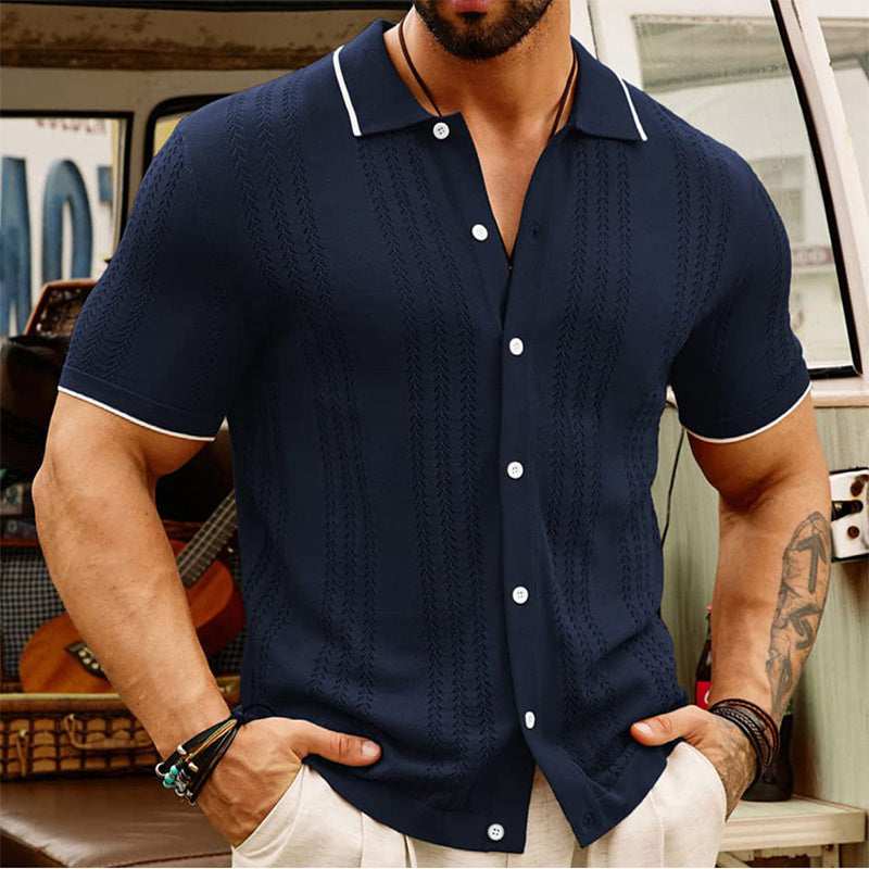 Men's Summer Short-Sleeved Polo Shirt: Stylish and Comfortable Business Attire