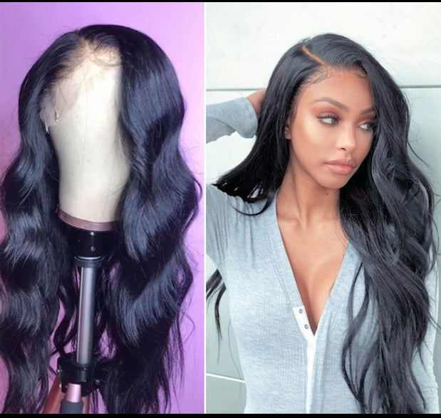 Chic Long Curly Black Lace Front Wig – Fluffy, Big Waves