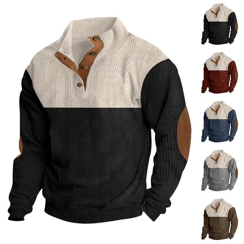 Men’s Stand-Up Collar Casual Sports Pullover - Spring and Autumn Collection