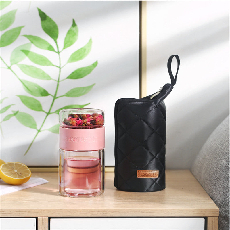 Portable Tea Water Bottle: Travel-Friendly Drinkware with Cold and Heat Resistance