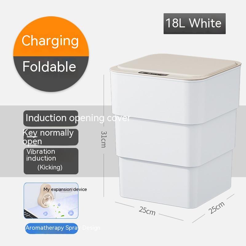 Smart Automatic Trash Can with Lid - Touchless Sensor, UV Sterilization & Deodorization for Home, Office, Car