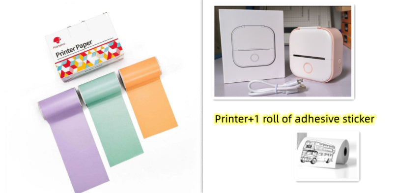 Portable Mini Thermal Label Printer - Bluetooth Home Photo & Student Study Aid, Price Tag Printer