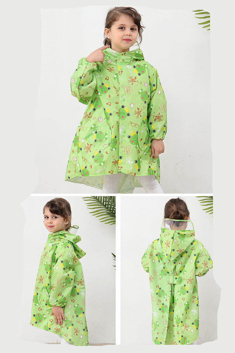 Poncho Kid Student Raincoat: Durable EVA Walking Poncho for Children