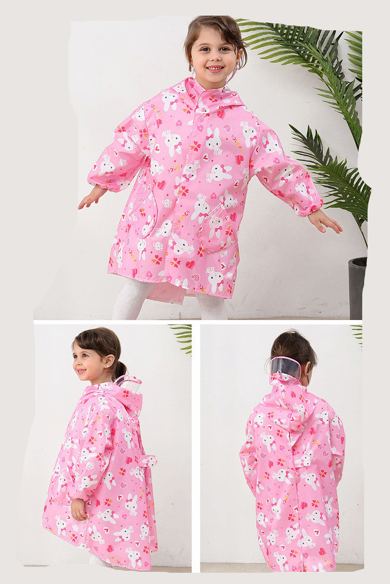 Poncho Kid Student Raincoat: Durable EVA Walking Poncho for Children