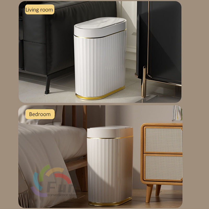 Smart Automatic Trash Can with Lid - Touchless Sensor, UV Sterilization & Deodorization for Home, Office, Car