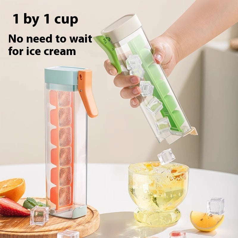 Household Ice Maker Food Grade Press Ice Tray Ice Cube Maker Ice Tray Mold With Storage Box Kitchen Gadget