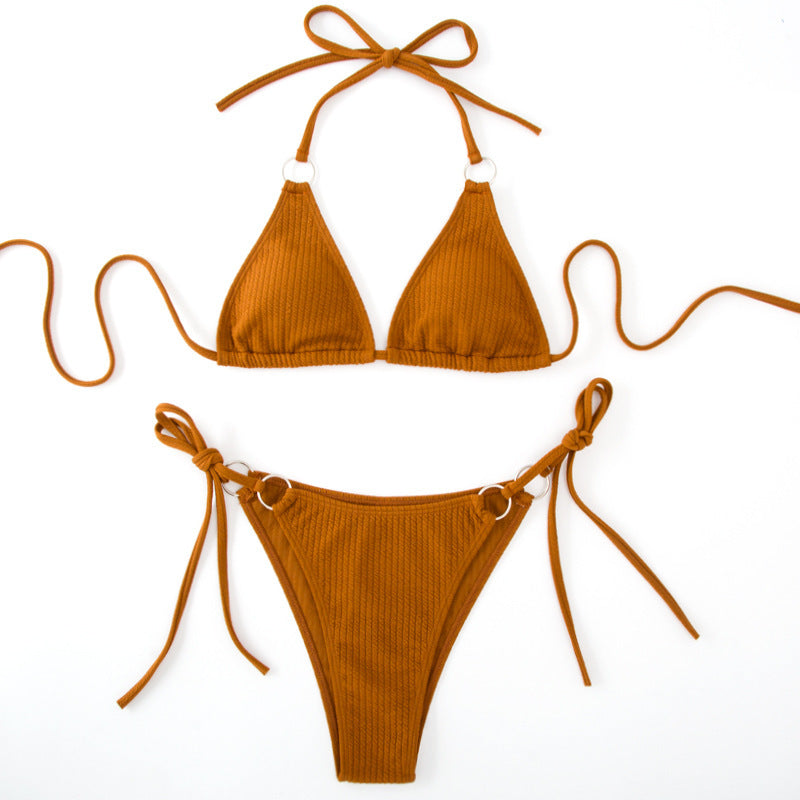 Minimalist Chic: Side-Tie Thong Bikini Set