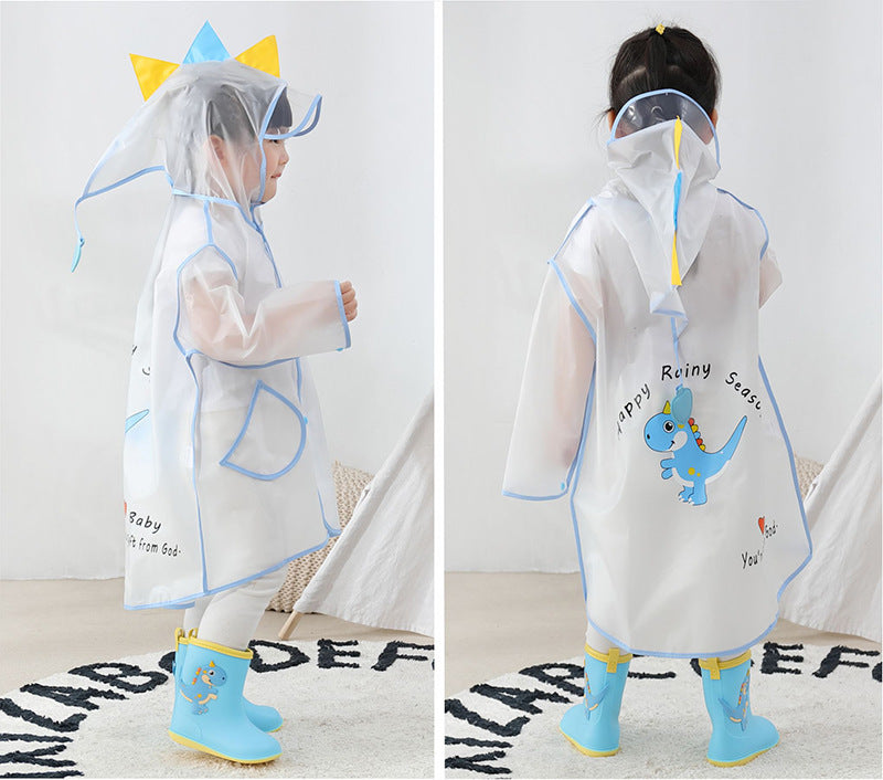 Poncho Kid Student Raincoat: Durable EVA Walking Poncho for Children