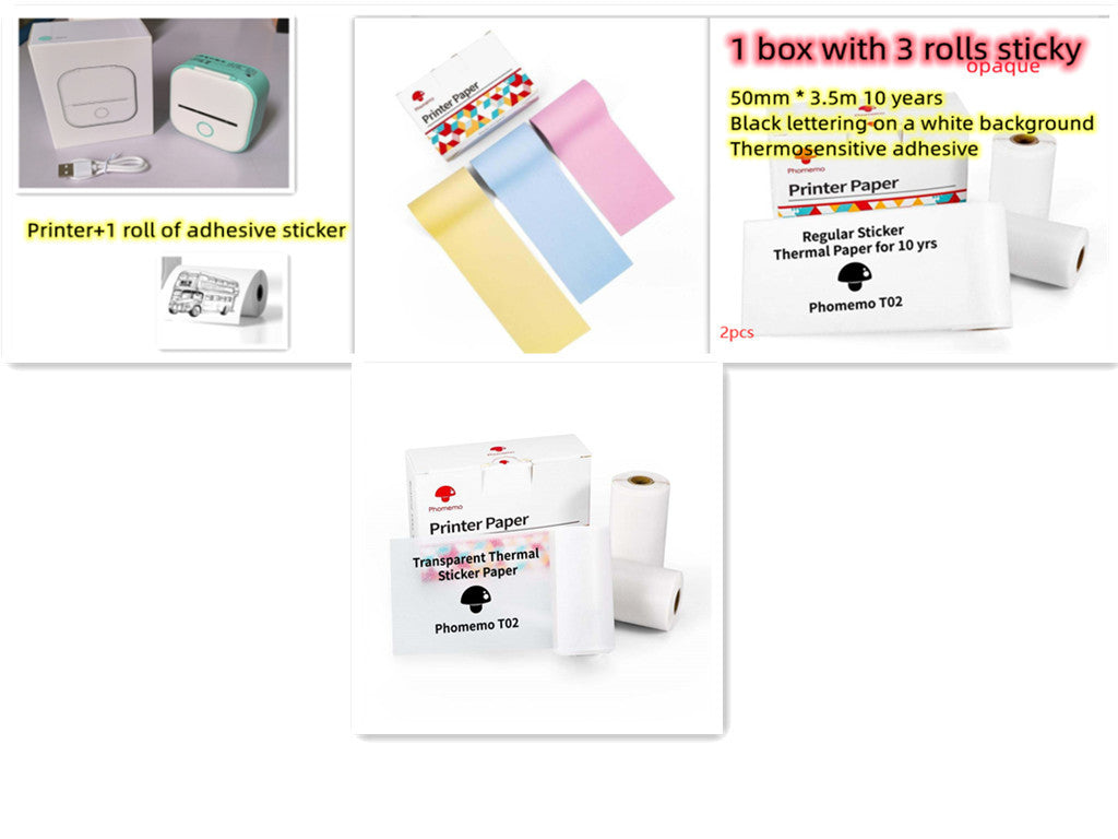 Portable Mini Thermal Label Printer - Bluetooth Home Photo & Student Study Aid, Price Tag Printer