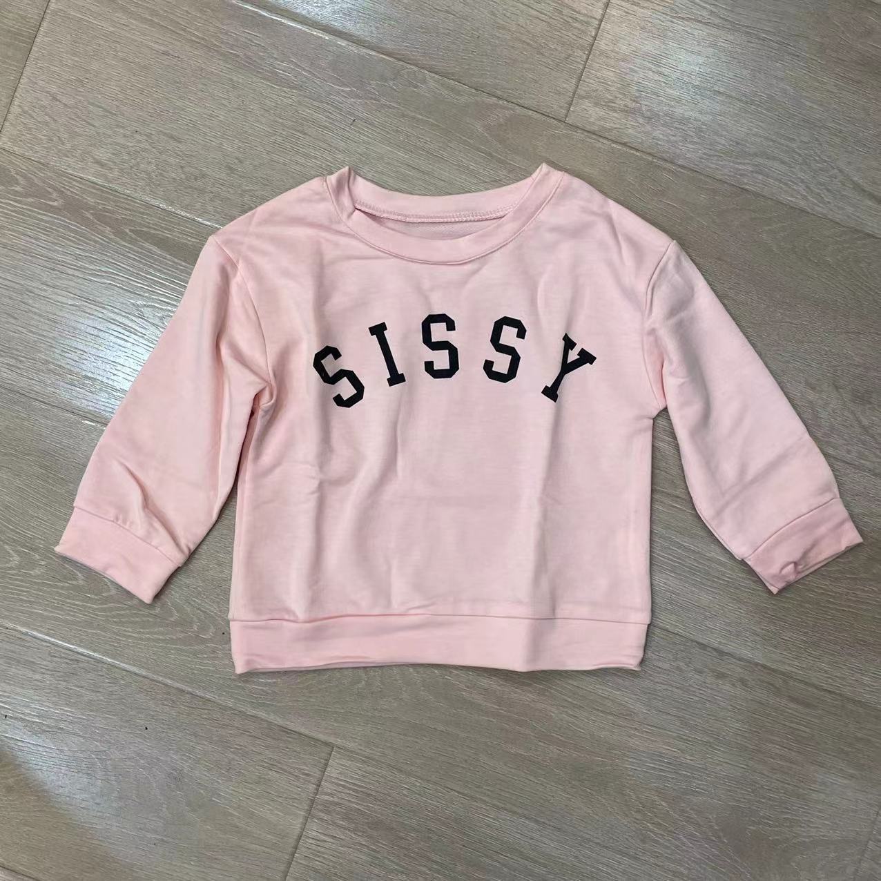 Children Letter Print Pullover Casual Sweatshirt Children