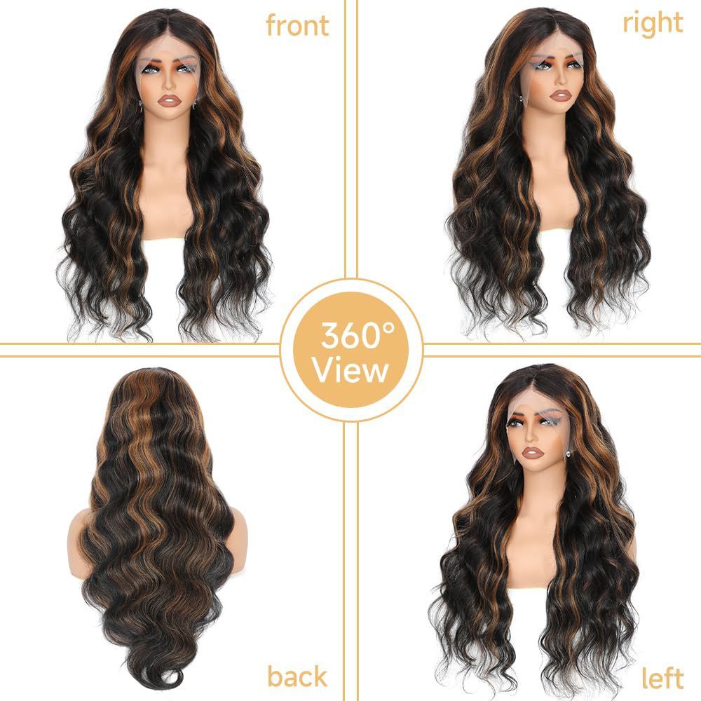 Luxurious Brown Medium-Length Curly Hair Wig with Big Waves