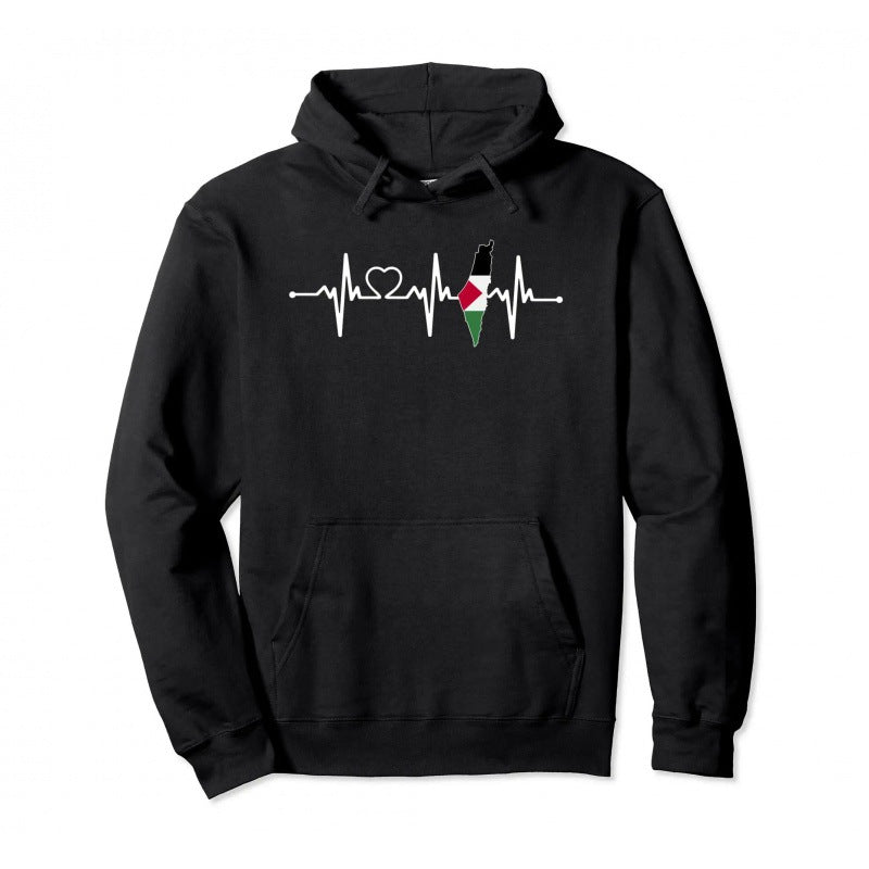 Palestine Pullover Hoodie: Warm Hip Hop Street Wear for Men and Women