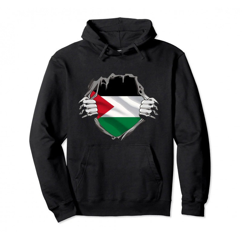 Palestine Pullover Hoodie: Warm Hip Hop Street Wear for Men and Women