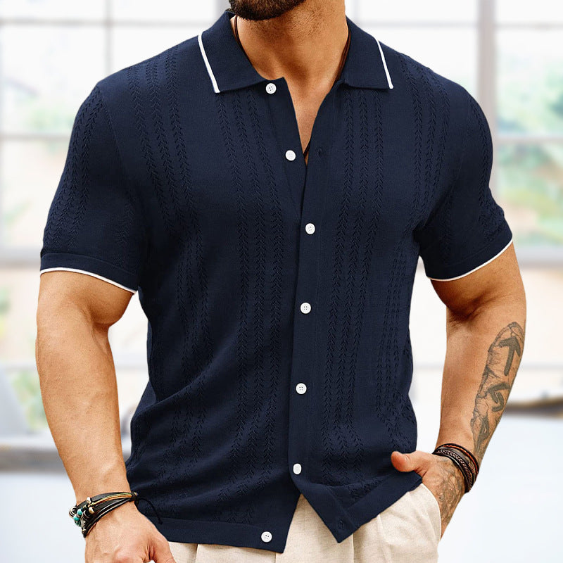 Men's Summer Short-Sleeved Polo Shirt: Stylish and Comfortable Business Attire