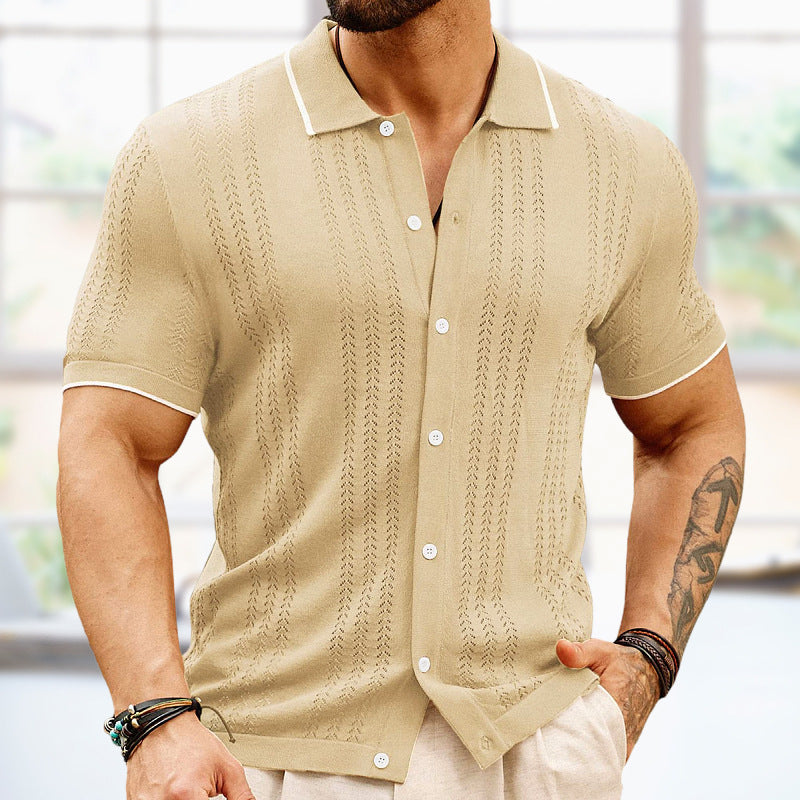 Men's Summer Short-Sleeved Polo Shirt: Stylish and Comfortable Business Attire