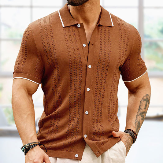 Men's Summer Short-Sleeved Polo Shirt: Stylish and Comfortable Business Attire