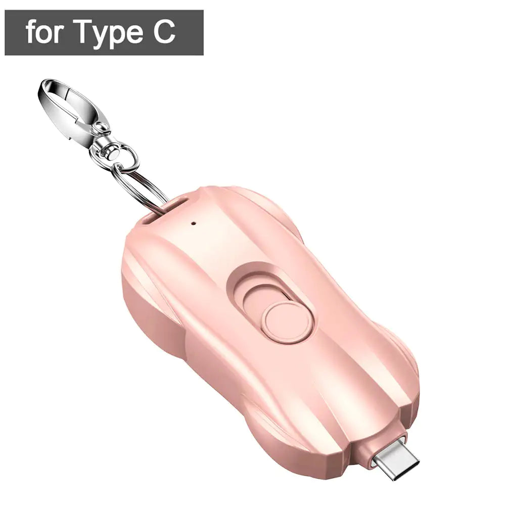 Compact Keychain Emergency Phone Charger Power Bank