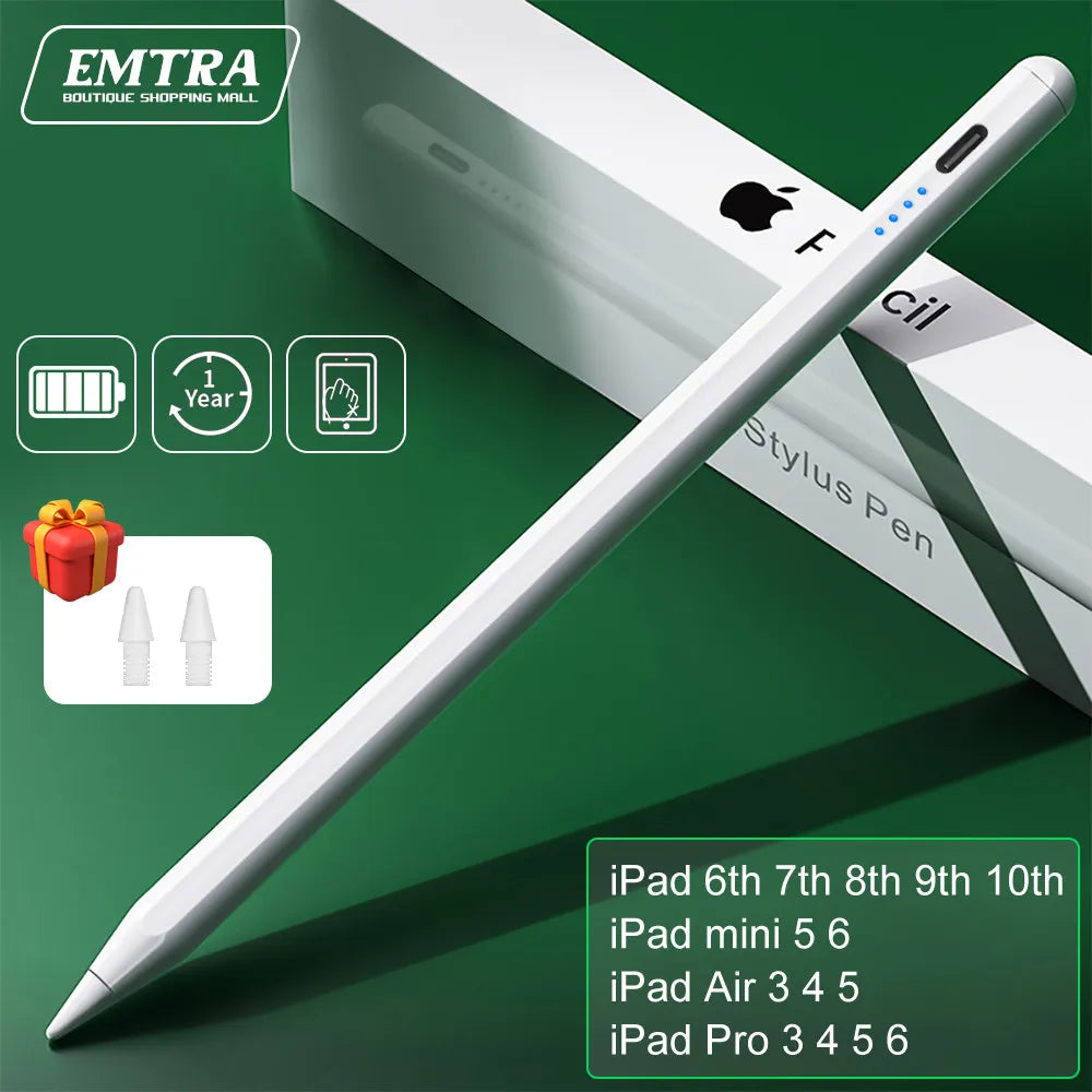 Palm Rejection Stylus Pen for iPad - Precise & Fast Charging