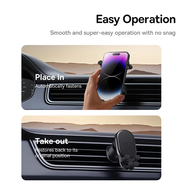 Baseus Car Phone Holder Gravity Auto Restorable