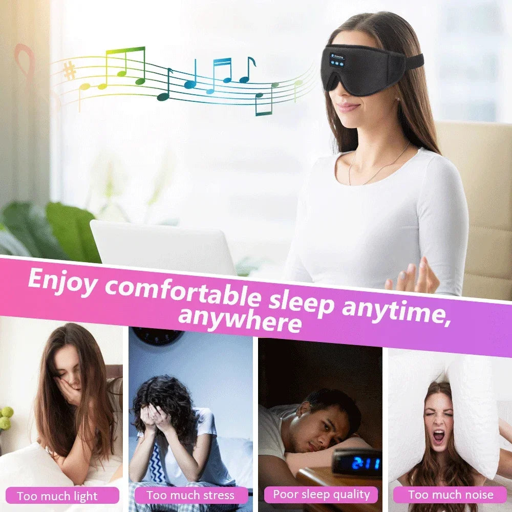 New 3D wireless music sleeping breathable headphone