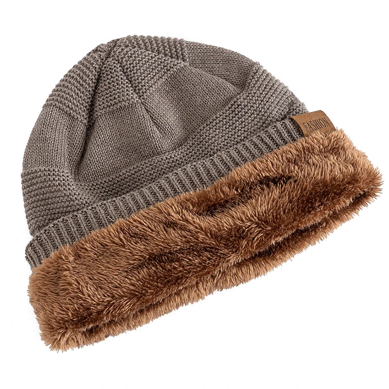 New Unisex Slouchy Winter Hats Add Fur Lined For Men And Women