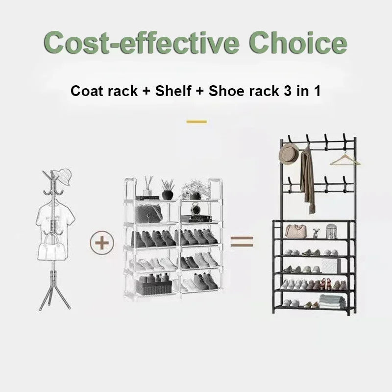 Clothes Hanger Multi-ayer Shoe Rack Doorway Hangers Shoe Shelf Coat Rack Storage Clothing Indoor Storage Furniture Hat Hangers