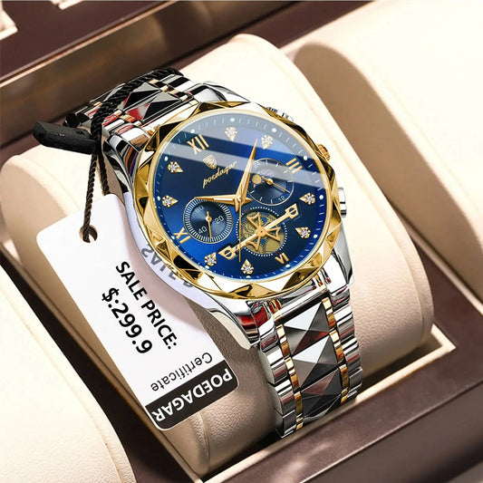 POEDAGAR Luxury Chronograph Men's Watch