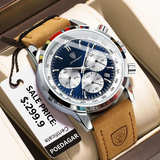 POEDAGAR Luxury Men's Chronograph Watch