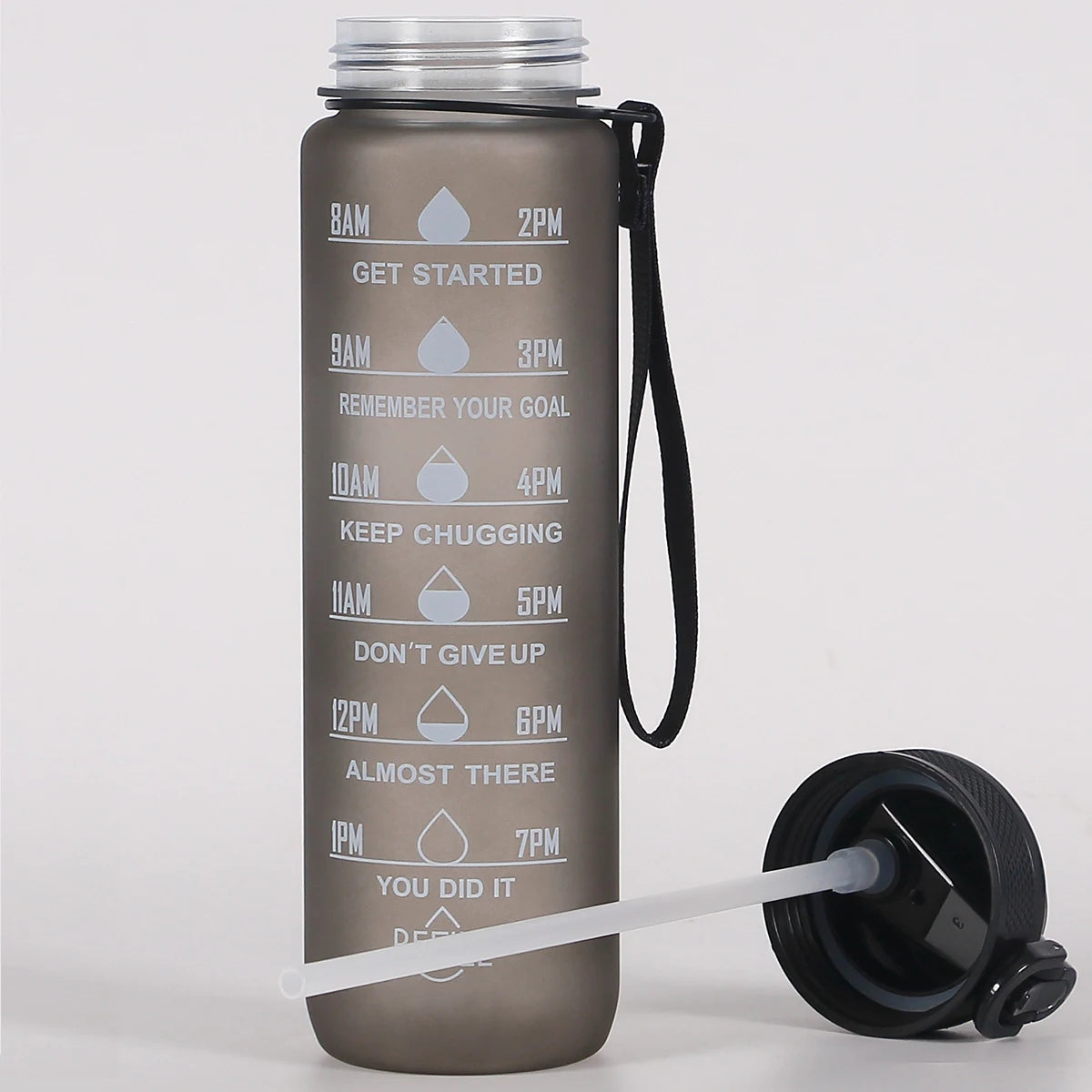 1L Gradient Color Motivational Water Bottle