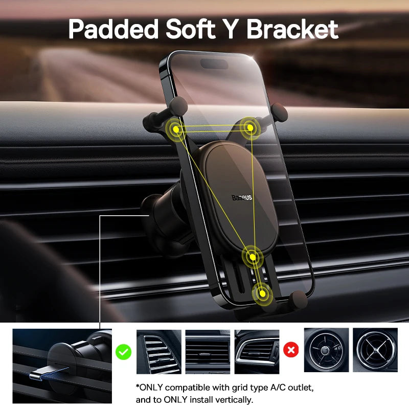 Baseus Car Phone Holder Gravity Auto Restorable